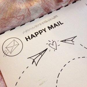 A Beautiful Mess Happy Mail envelope cardboard mailer