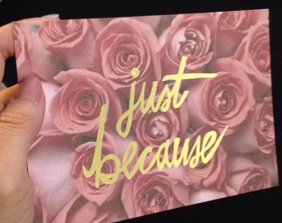 Postcard from February 2015 Happy Mail subscription service by A Beautiful Mess